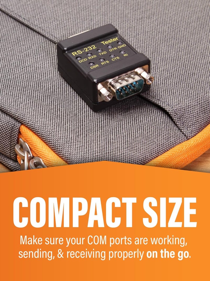 CABLEMAX RS-232 LED Link Tester with DB-9 Male to DB-9 Female Connectors - Image 4